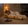 Fauteuil DAVI compressé convertible tissu jaune 1 place
