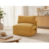 Fauteuil DAVI compressé convertible tissu jaune 1 place