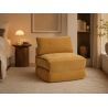 Fauteuil DAVI compressé convertible tissu jaune 1 place