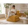 Fauteuil DAVI compressé convertible tissu jaune 1 place