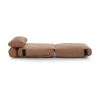 Fauteuil DAVI compressé convertible tissu terracotta 1 place