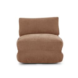 Fauteuil DAVI compressé convertible tissu terracotta 1 place