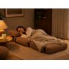 Fauteuil DAVI compressé convertible tissu terracotta 1 place