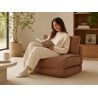 Fauteuil DAVI compressé convertible tissu terracotta 1 place