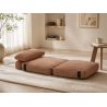 Fauteuil DAVI compressé convertible tissu terracotta 1 place