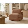 Fauteuil DAVI compressé convertible tissu terracotta 1 place