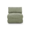 Fauteuil DAVI compressé convertible tissu vert 1 place