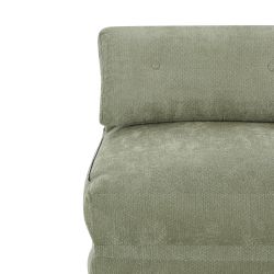 Fauteuil DAVI compressé convertible tissu vert 1 place