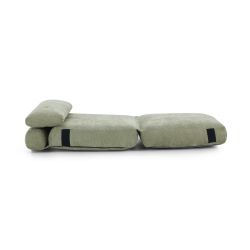 Fauteuil DAVI compressé convertible tissu vert 1 place