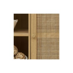 Buffet NALORA effet chêne et cannage rotin 150cm