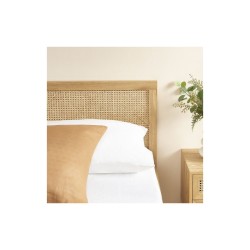 Lit double ELARA cannage rotin 140x190 sommier inclus